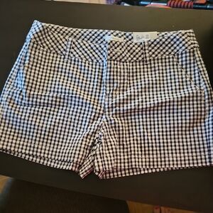 Maurices Black and White Bermuda Shorts Classic Check